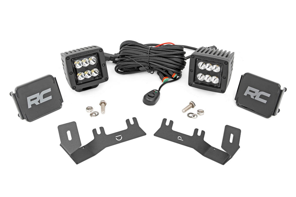 LED Ditch Light Kit | 2in Black Pair | Spot | Chevy/GMC 1500 (14-18 & Classic)