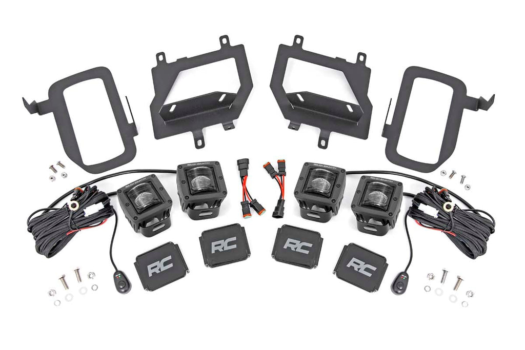 LED Light Kit | Fog Mount | Dual 2" Black Pairs | SAE | Ford F-150 (15-17)