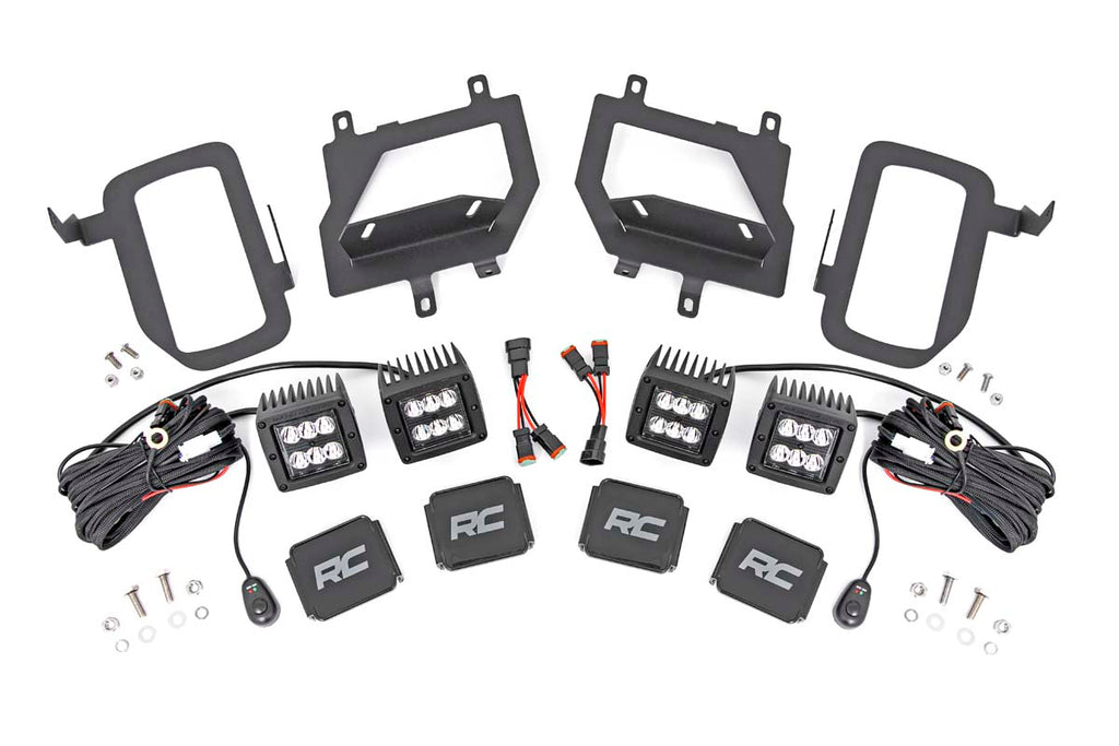 LED Light Kit | Fog Mount | Dual 2" Black Pairs | Spot | Ford F-150 (15-17)