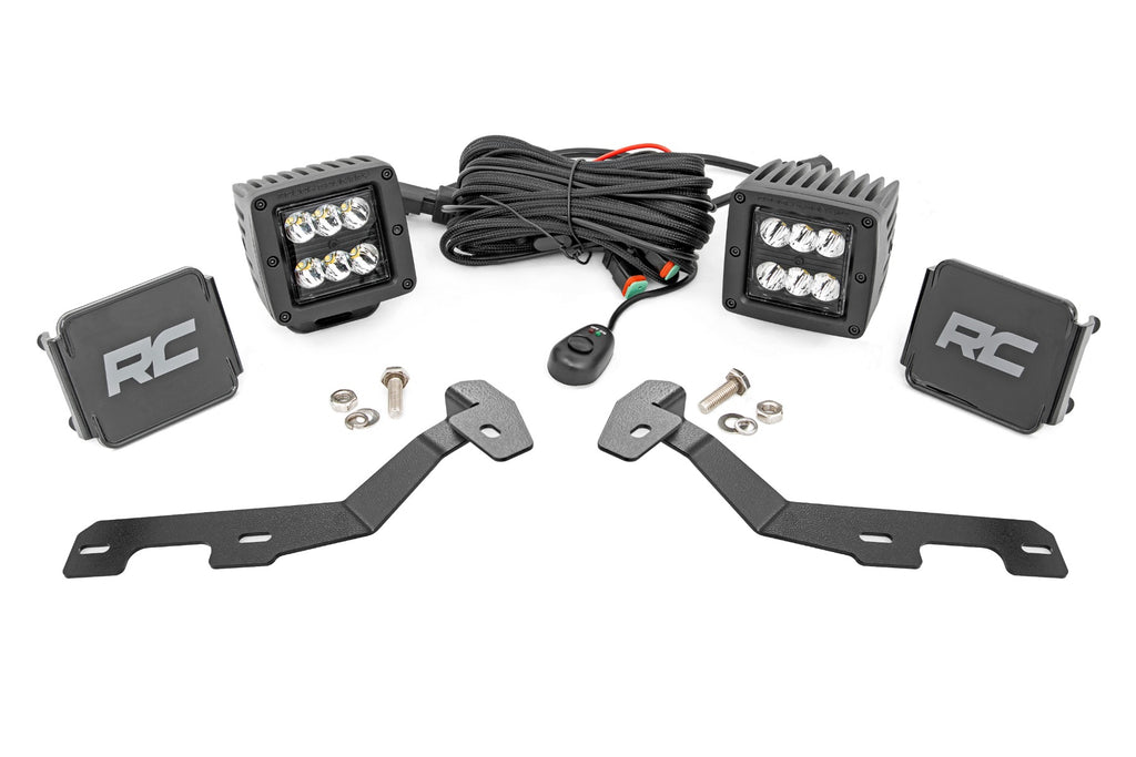 LED Light Kit | Ditch Mount | 2" Black Pair | Spot | Ram 1500 2WD/4WD (19-25)