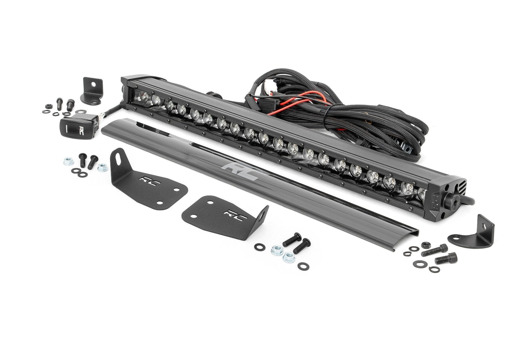 LED Light Kit | Bumper Mount | 20" Black Single Row | White DRL | Ford Bronco Sport (21-25)