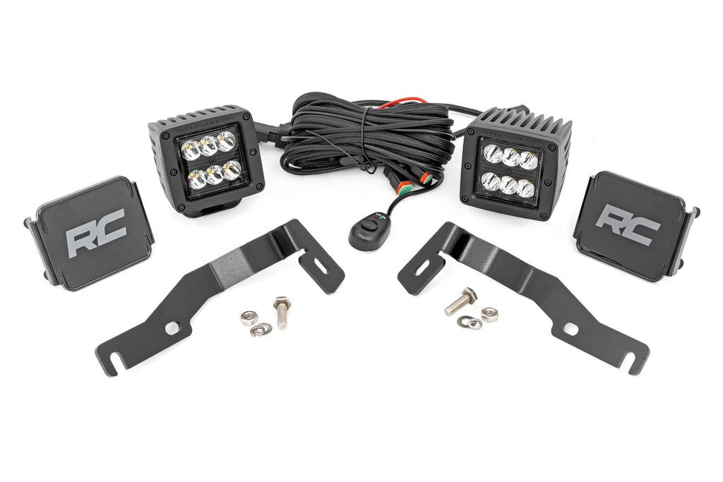 LED Light Kit | Ditch Mount | 2" Black Pair | Spot | Toyota Tacoma (24-25)