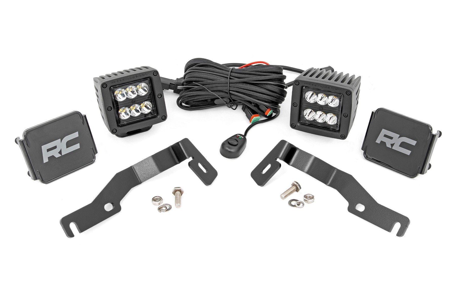LED Light Kit | Ditch Mount | 2" Black Pair | Spot | Toyota Tacoma (24-25)