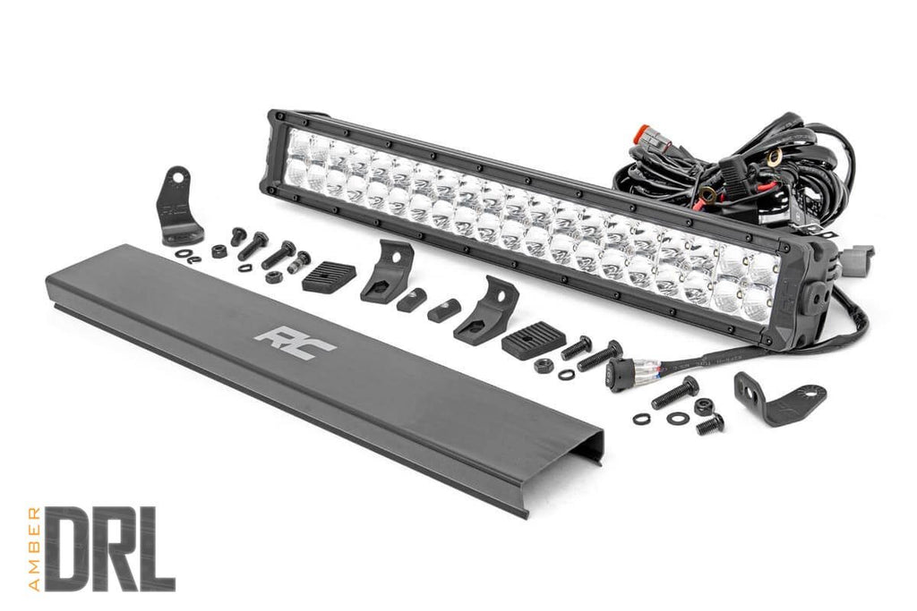 20 Inch Chrome Series LED Light Bar | Dual Row | Amber DRL