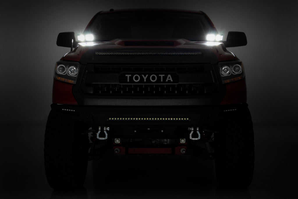 LED Light Kit | Ditch Mount | Dual 2" Black Pairs | Flood | Toyota Tundra (14-21)