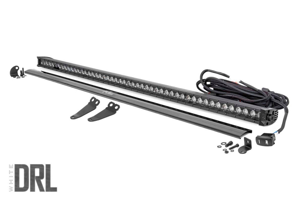 LED Light Kit | Lower Windshield | 50" Black Single Row | White DRL | Polaris General XP 4 1000 
