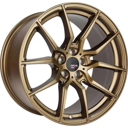 18x8.5 5-108 +40 73.1 OPTION LAB WHEELS R716 FORMULA BRONZE