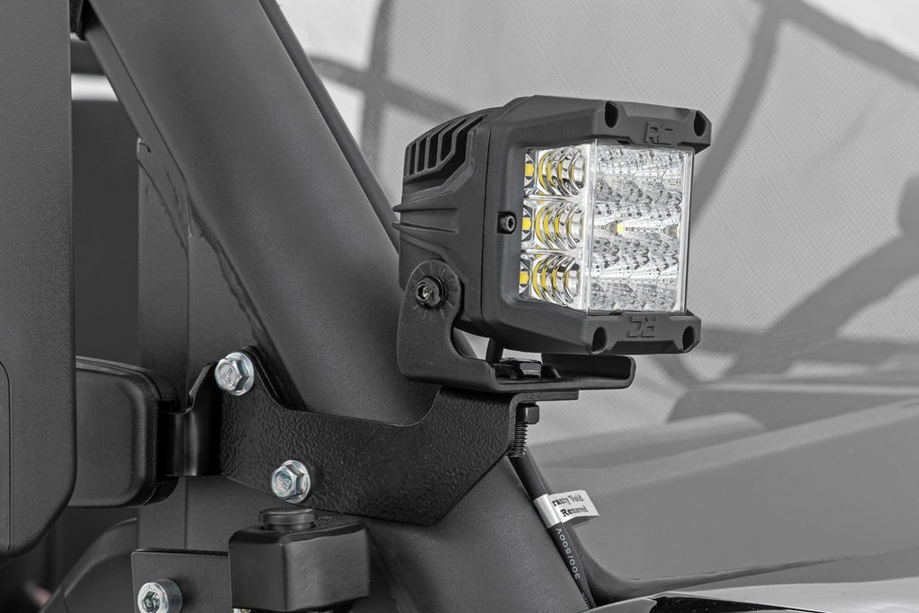 LED Light Kit | Cage Mount | 2" Black Pair | White DRL | CFMOTO UFORCE 1000 
