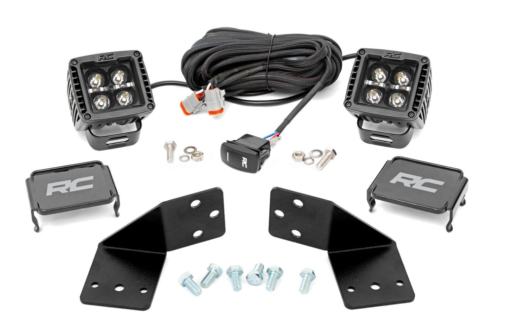 LED Light Kit | Rear Mount | 2" Black Pair | Amber DRL | CFMOTO UFORCE 1000