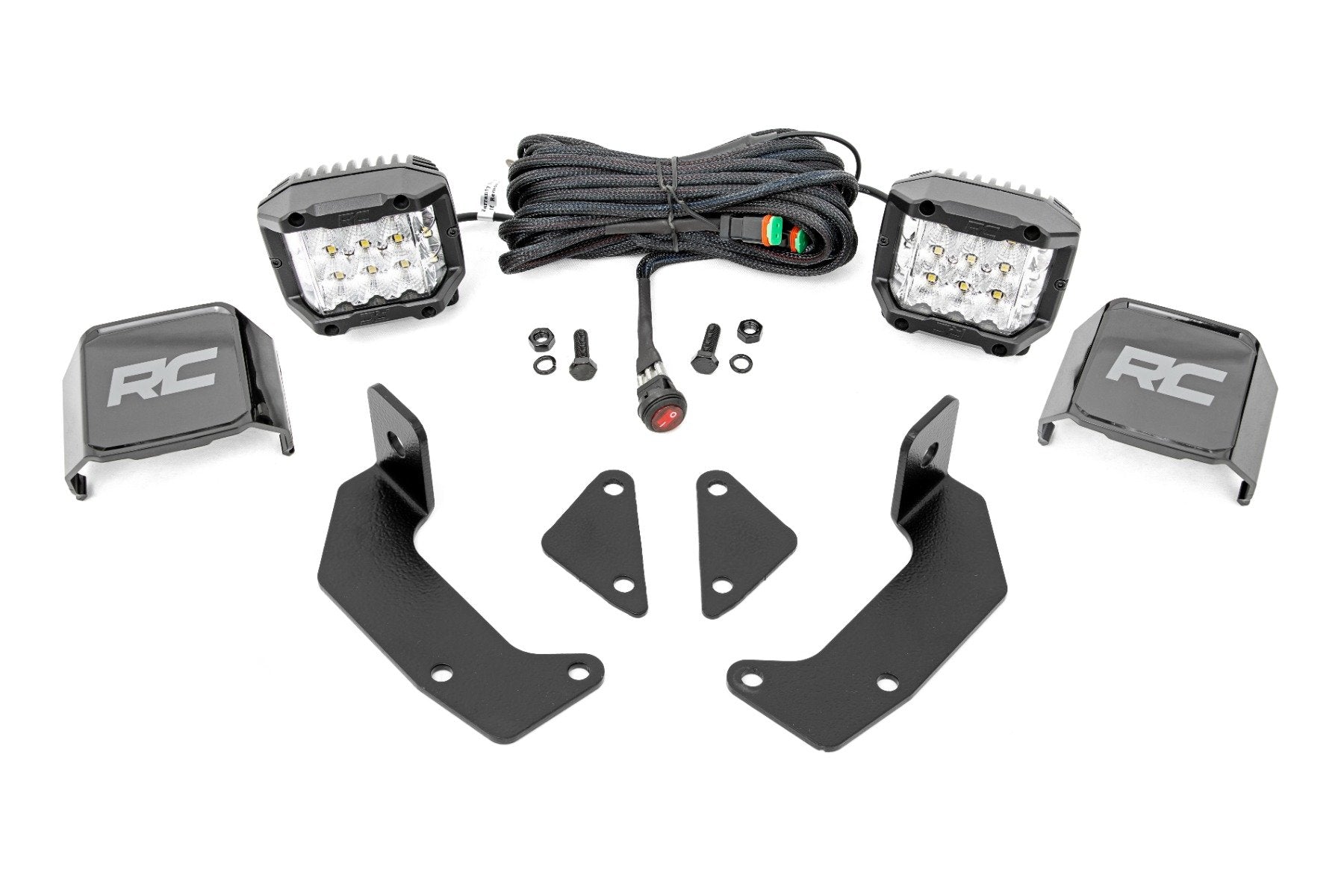 LED Light Kit | Cage Mount | 2" Chrome Pair | Wide Angle | CFMOTO UFORCE 1000 