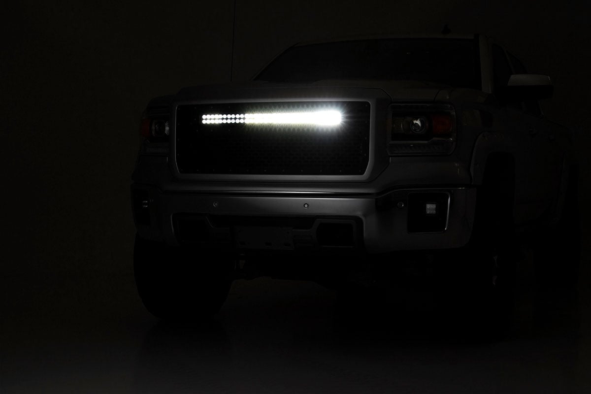 30 Inch Chrome Series LED Light Bar | Curved | Dual Row | Cool White DRL