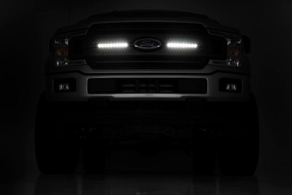 LED Light Kit | Grille Mount | 10" Chrome Slimline Pair | Ford F-150 (18-20)