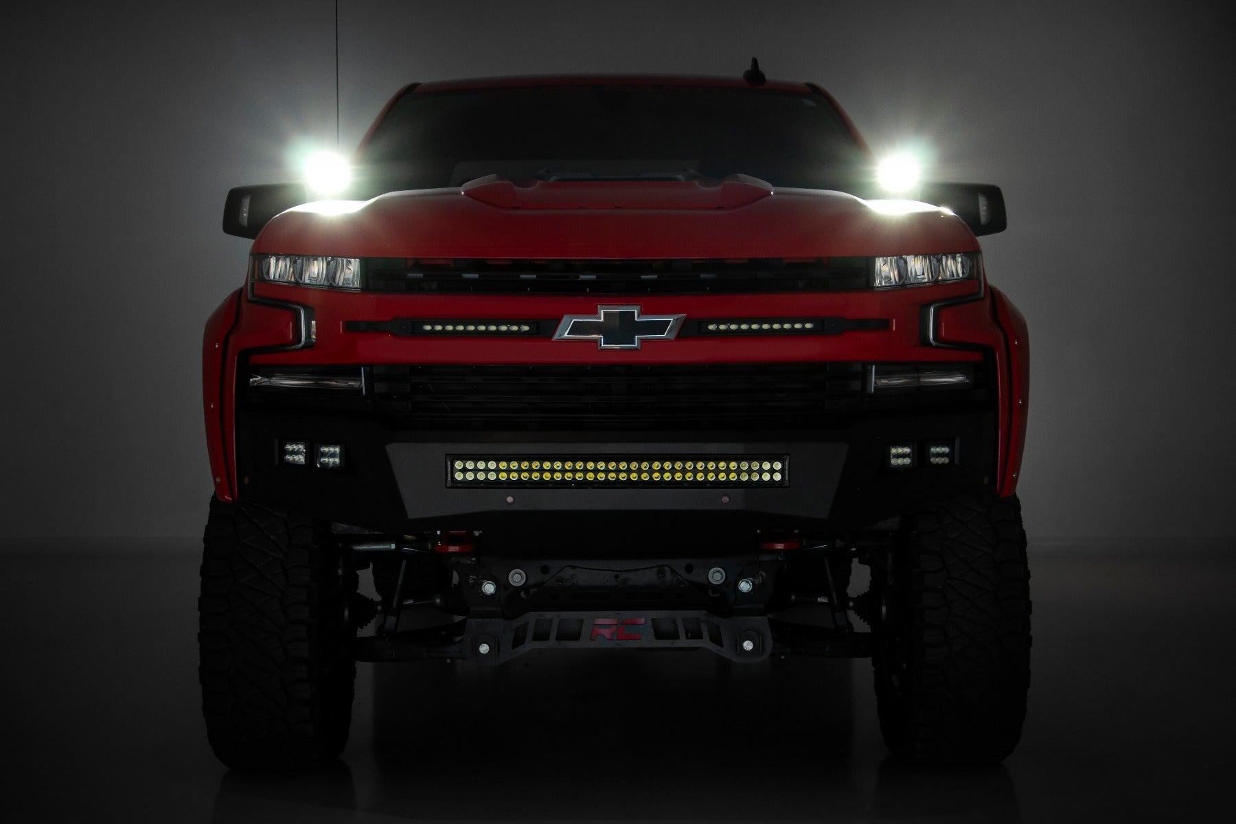 LED Light Kit | Ditch Mount | 2" Black Pair | Spot | Chevy Silverado 1500 (19-24)