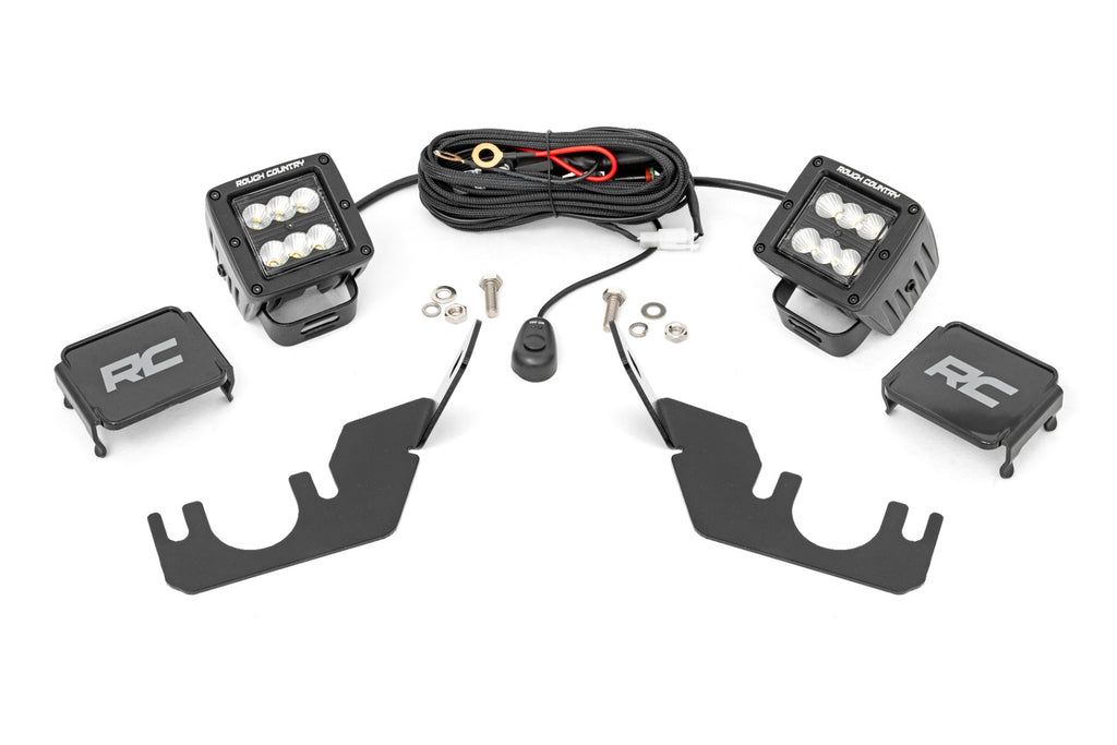 LED Light Kit | Rear Mount | 2" Black Pair | Flood | Kawasaki Teryx 4 1000/Teryx4 800 
