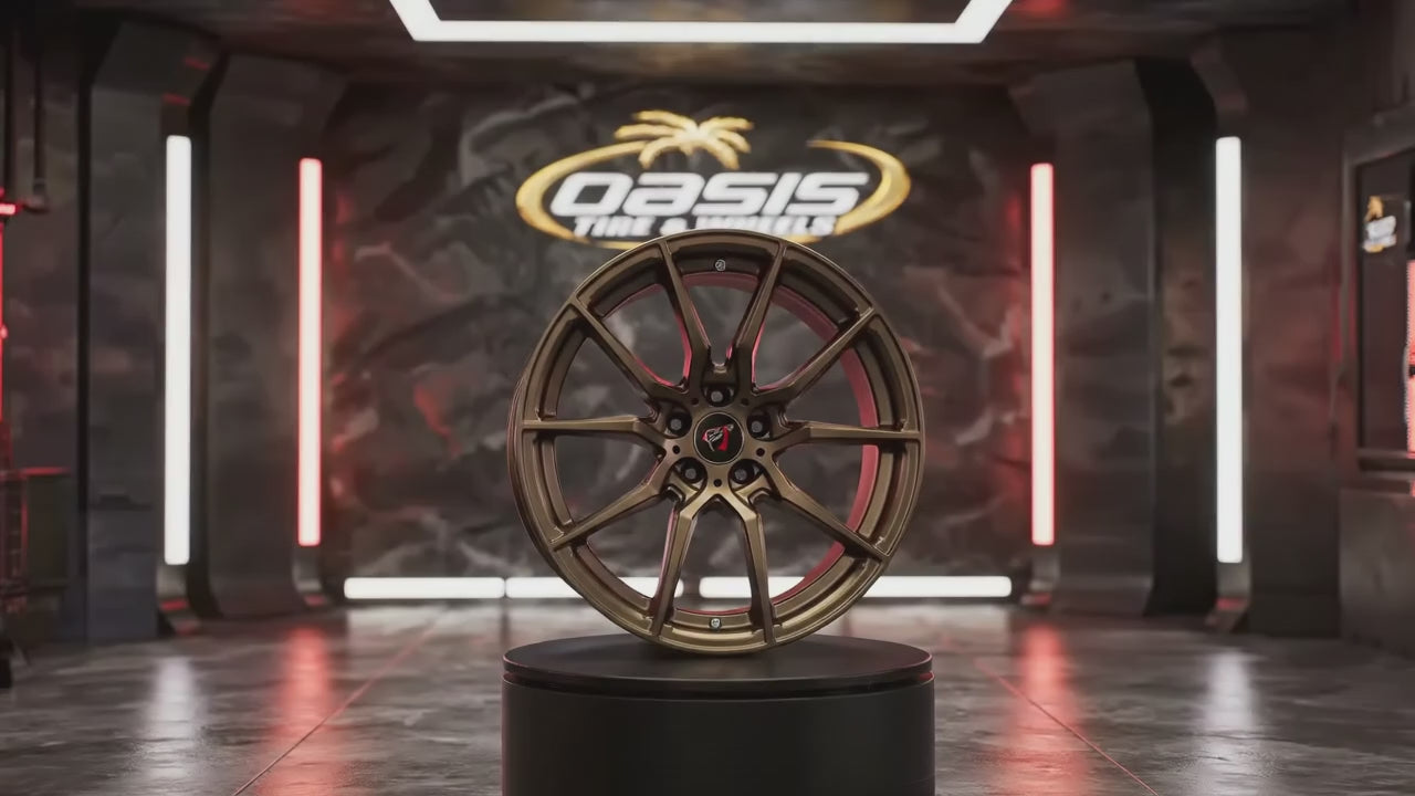 18x8.5 5-108 +40 73.1 OPTION LAB WHEELS R716 FORMULA BRONZE