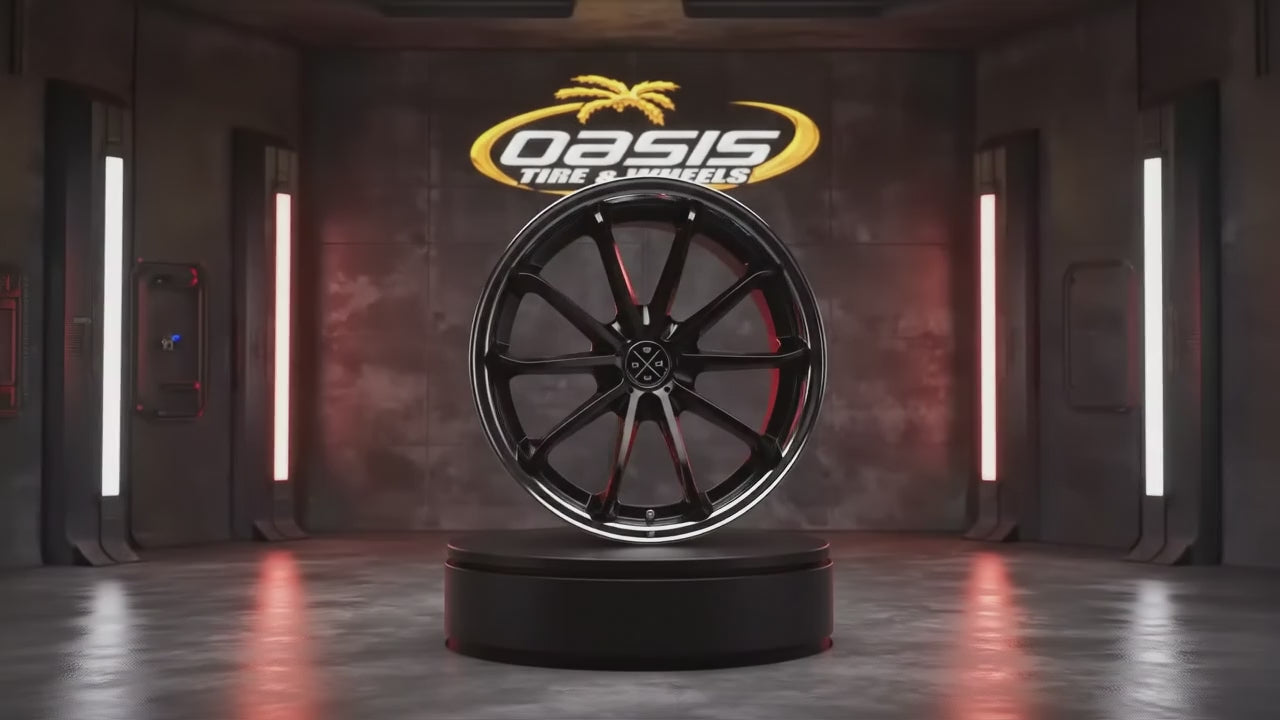 20X11 5-114.3/5-4.5/5-115 +10 66.60 SATIN BLACK CENTER W/BLACK CHROME SS LIP BD-27 PW#318