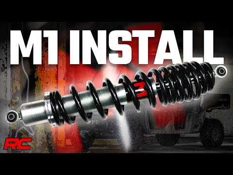 M1 Rear Coil Over Shocks | Ride Height Adjust | Can-Am Defender MAX HD10  - Video
