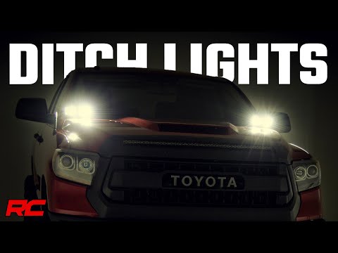 LED Light Kit | Ditch Mount | Dual 2" Black Pairs | Spot/Flood | Toyota Tundra (14-21) - Video