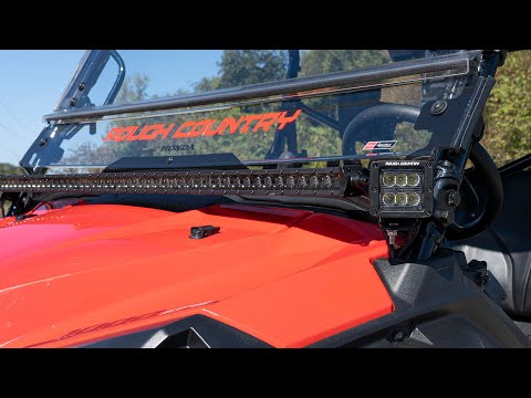 LED Light Kit | Cage Mount | 2" Black Pair | White DRL | Honda Pioneer 1000-5  - Video