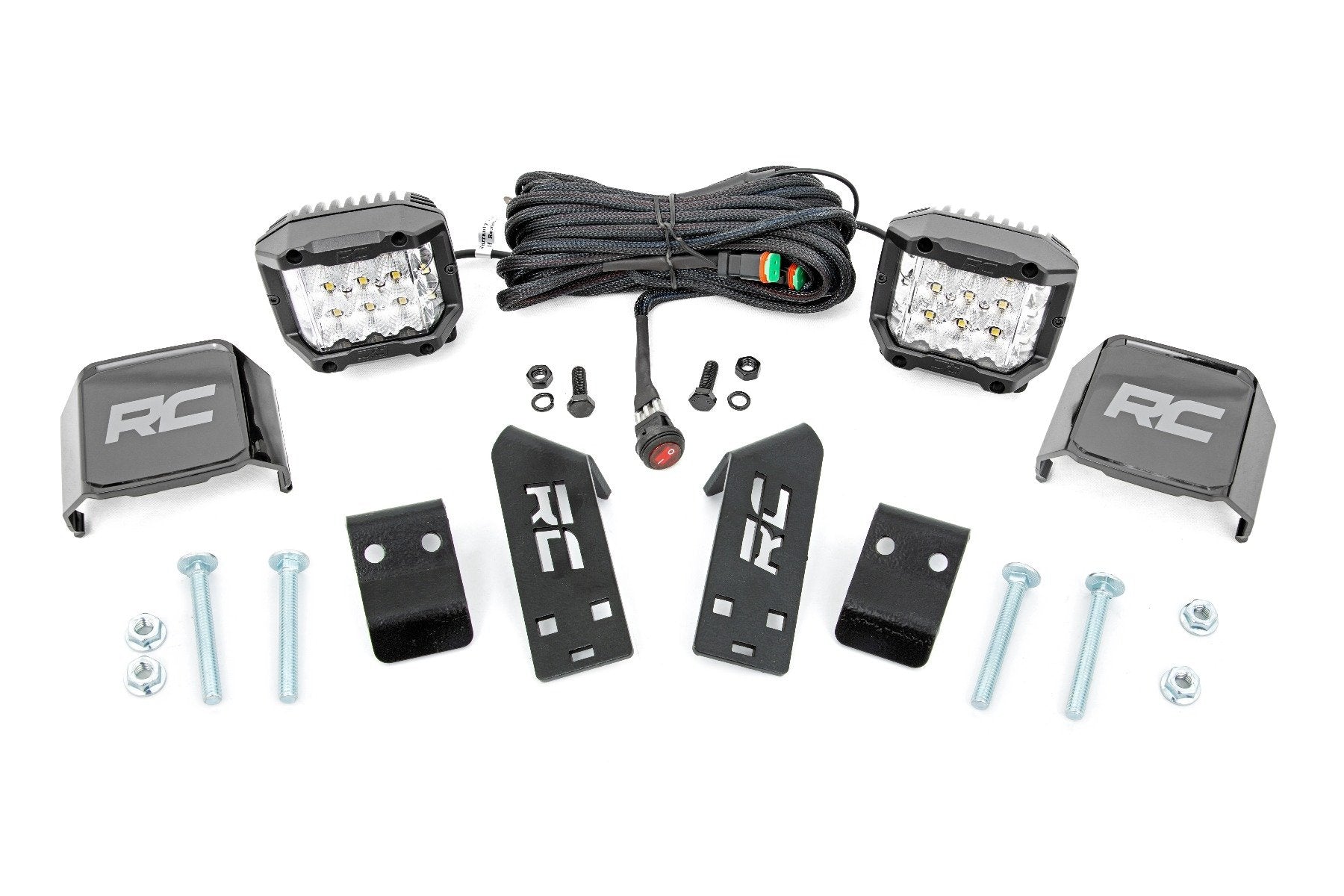 LED Light Kit | "A" Pillar Mount | 2" Chrome Pair | Wide Angle | Polaris RZR PRO XP 