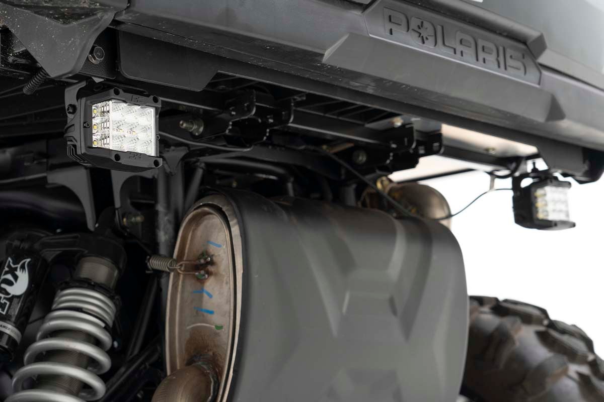 LED Light Kit | Under Bed Mount | 2" Chrome Pair | Wide Angle | Polaris General XP 4 1000 