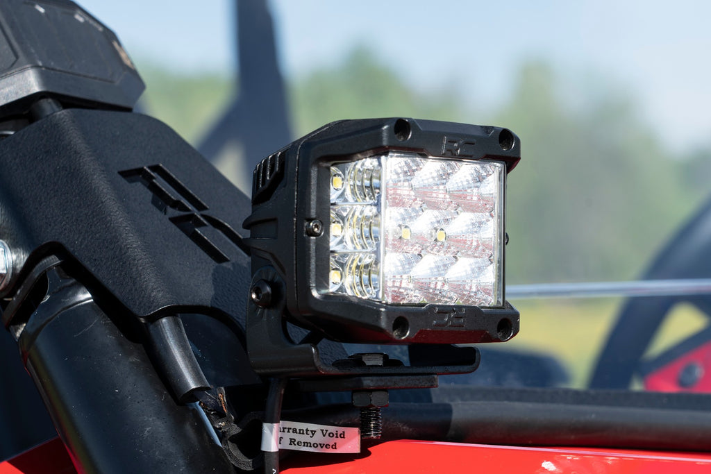 LED Light Kit | Cage Mount | 2" Chrome Pair | Wide Angle | Honda Talon 1000R 