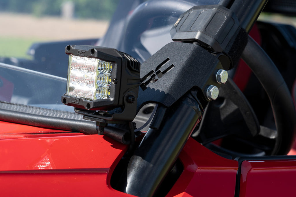 LED Light Kit | Cage Mount | 2" Chrome Pair | Wide Angle | Honda Talon 1000R 